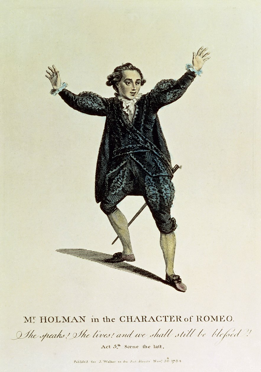 Pan Holman v postavě Romea, hospoda. 1784 od Unbekannt Unbekannt
