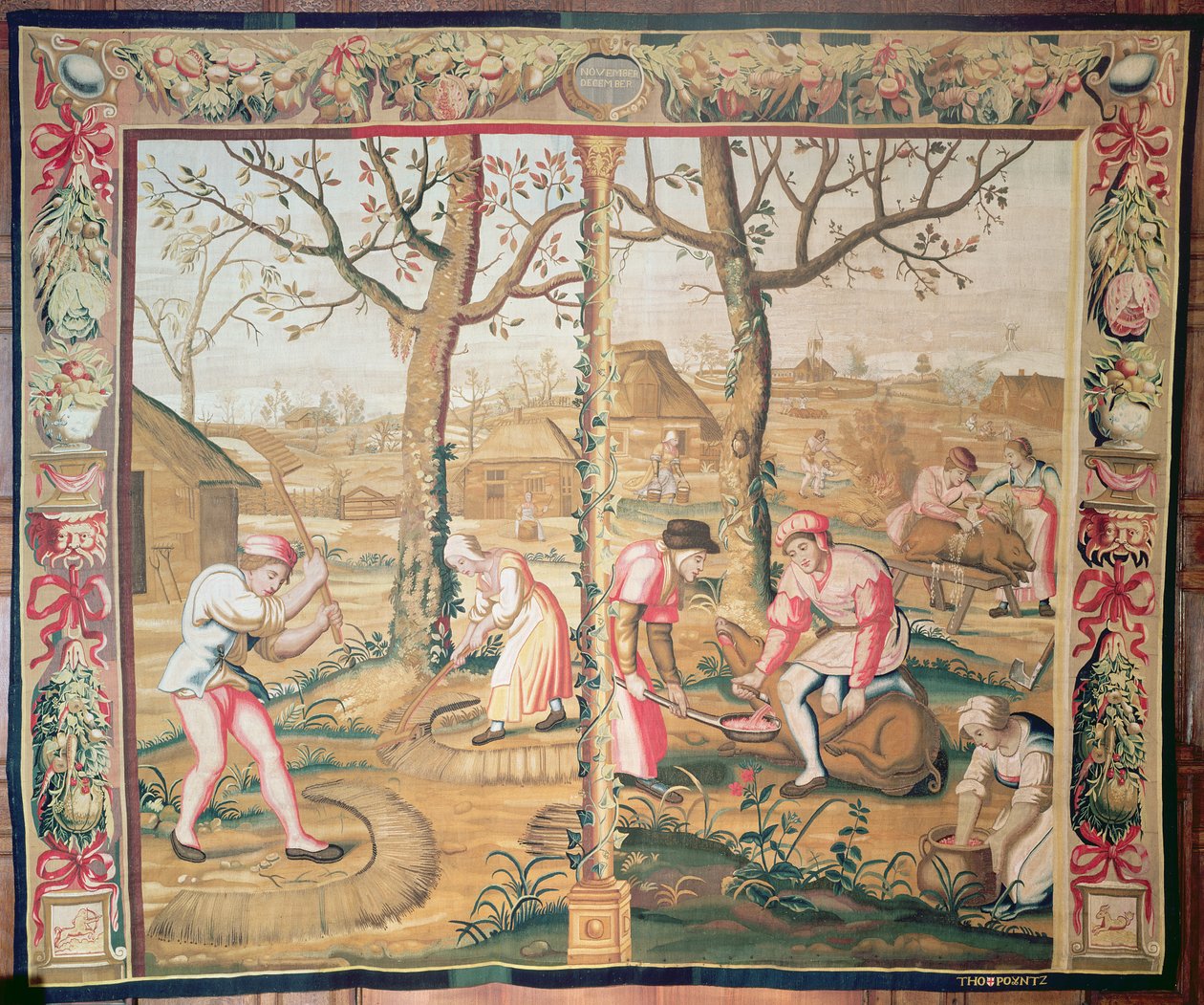 Listopad a prosinec, gobelín Mortlake od Poyntze od Unbekannt Unbekannt