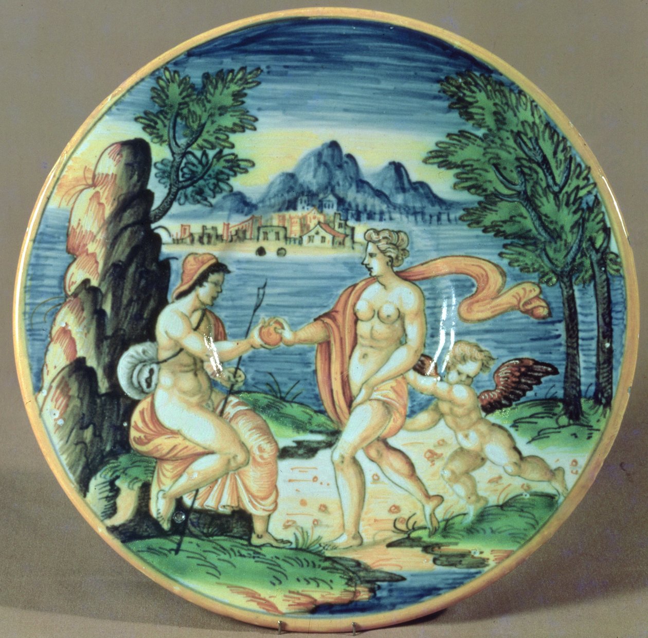 Deska zobrazující Paříž a Venuši, od Giovanni-Battista da Faenza (1540-1614), 1563 od Unbekannt Unbekannt