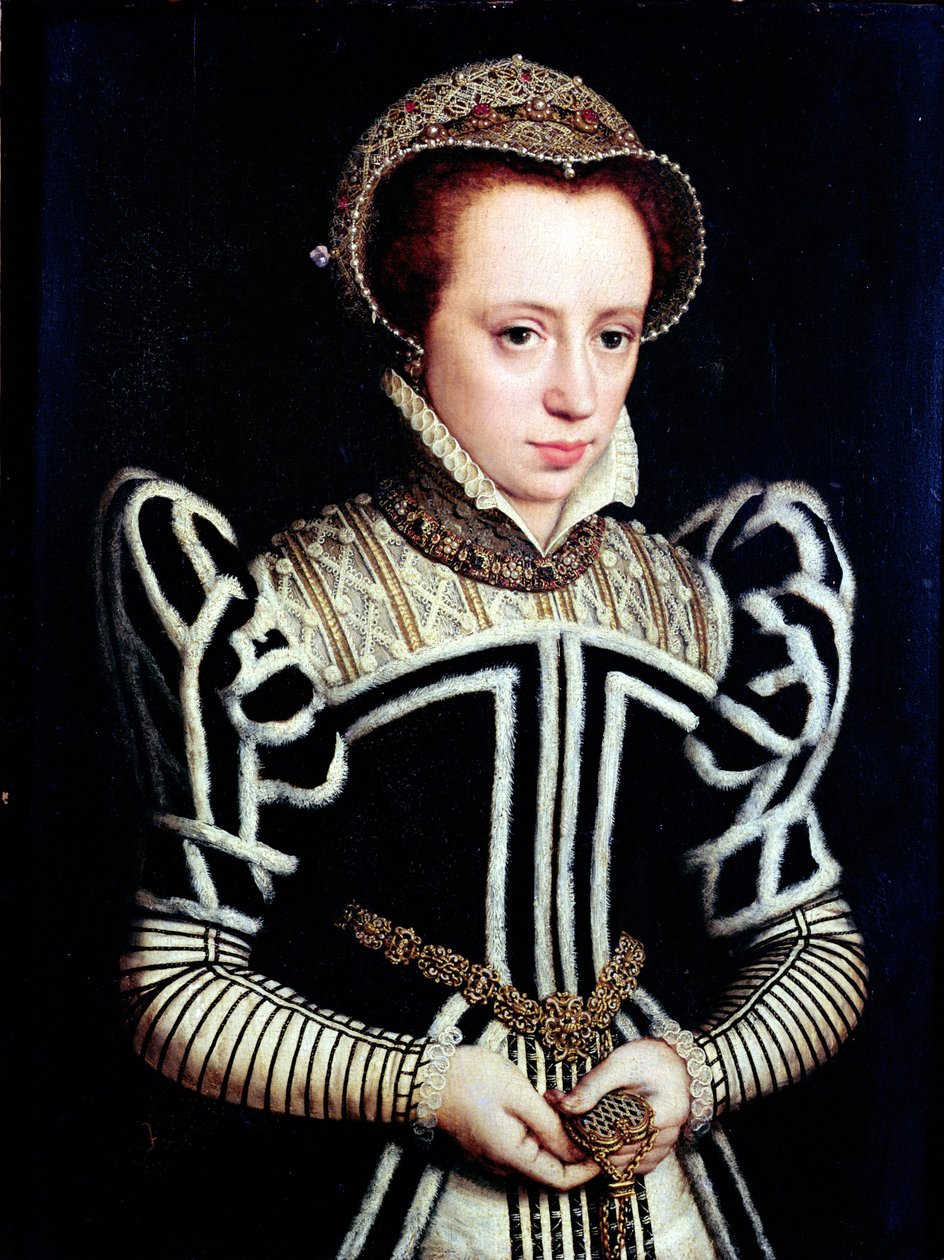 Portrét dámy, možná Mary Queen of Scots (olej) od Unbekannt Unbekannt