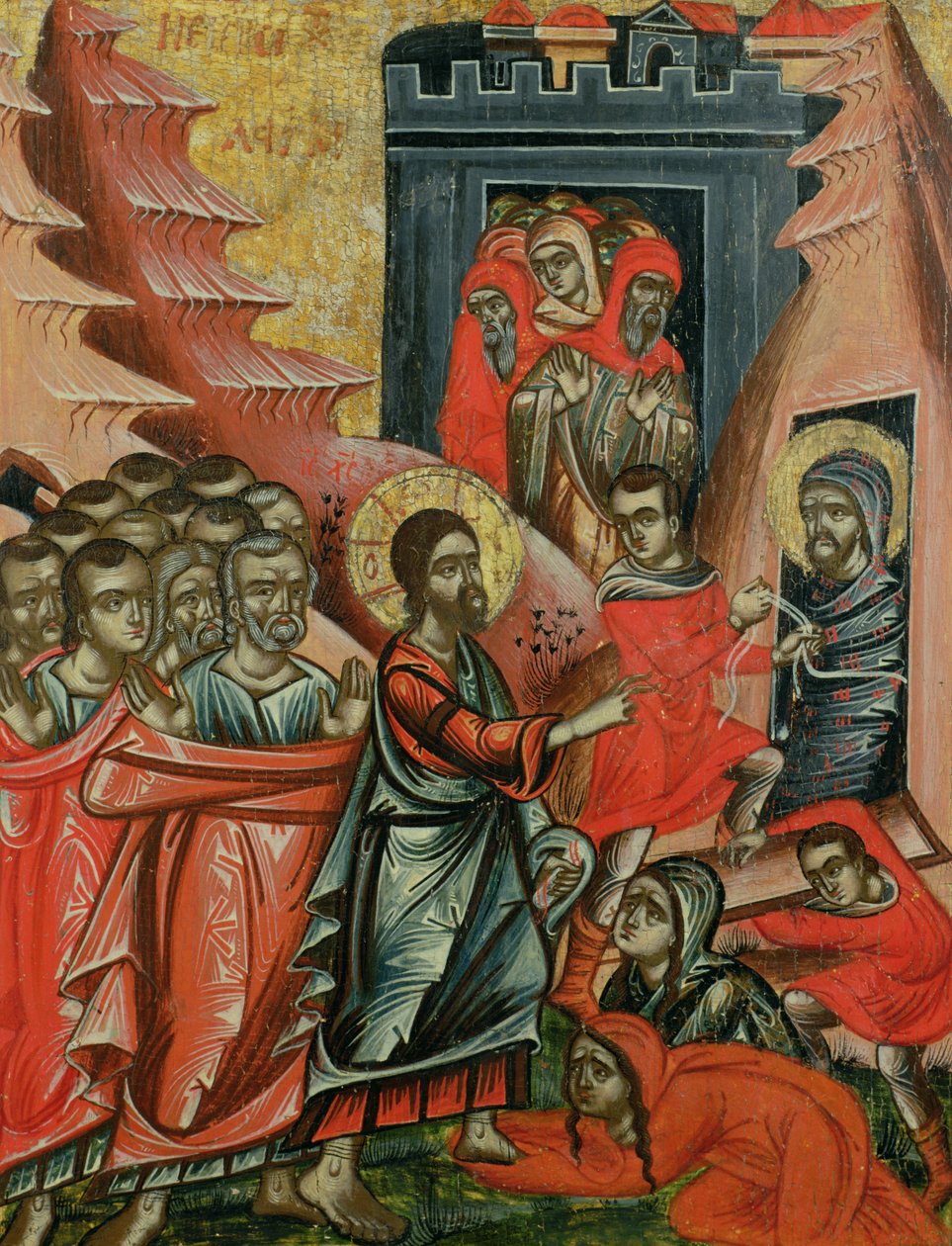 Vzkříšení Lazara, řecké ikony z Epiru, 1611 od Unbekannt Unbekannt