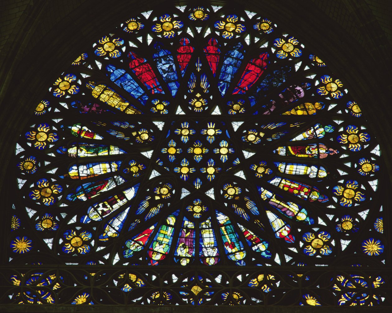 Okno Sar of David v kostele opatství Saint-Ouen, c.1440 od Unbekannt Unbekannt