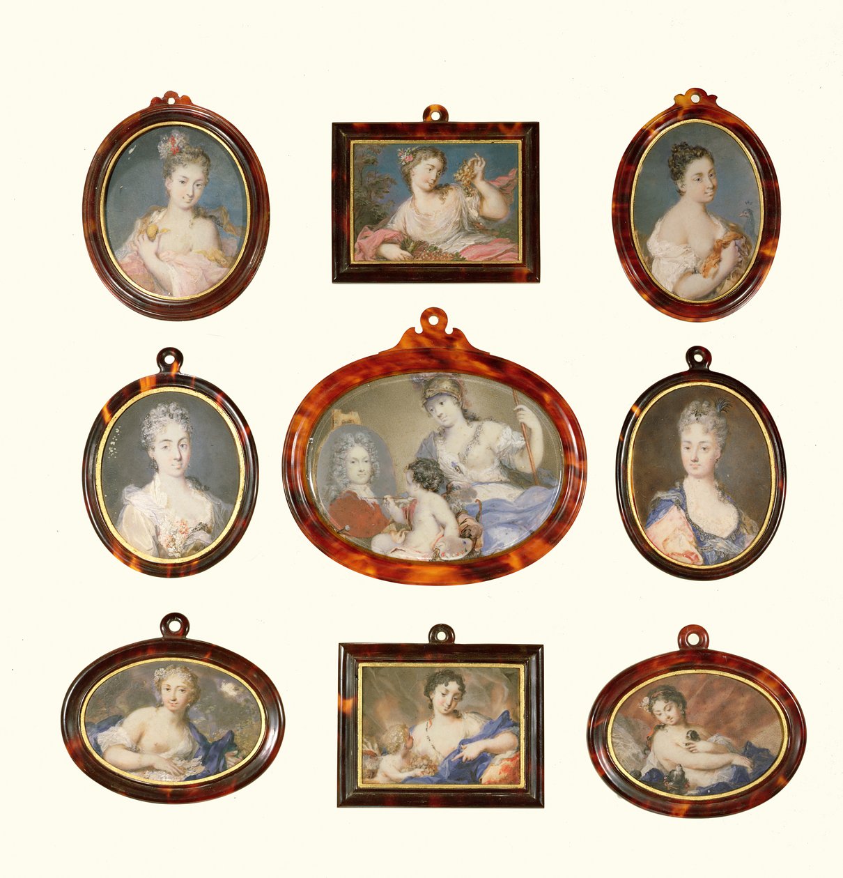 Výběr miniatur od Rosalby Carriera (1675-1757) a Cornelia Hozera (fl.1766-67) od Unbekannt Unbekannt