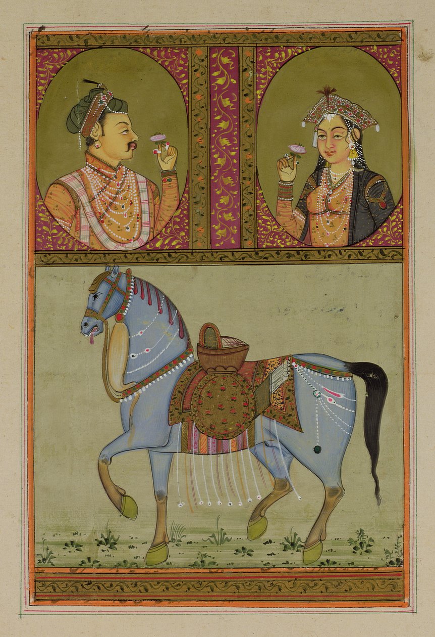 Shah Jahan (1592-1666) a Muntaz Mahal, jeho manželka († 1629), Mughal od Unbekannt Unbekannt