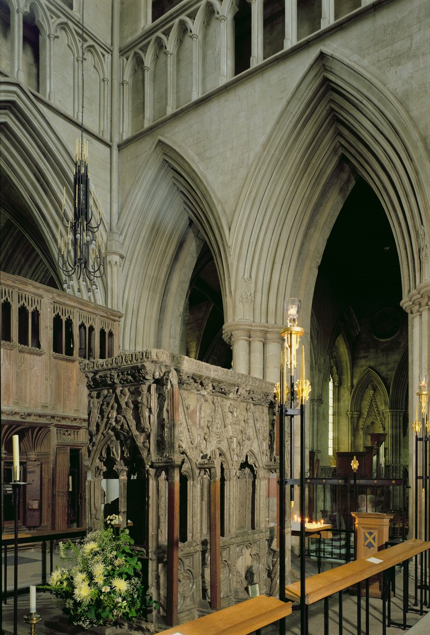 Svatyně od jihozápadu, St. Albans Cathedral, Hertfordshire od Unbekannt Unbekannt