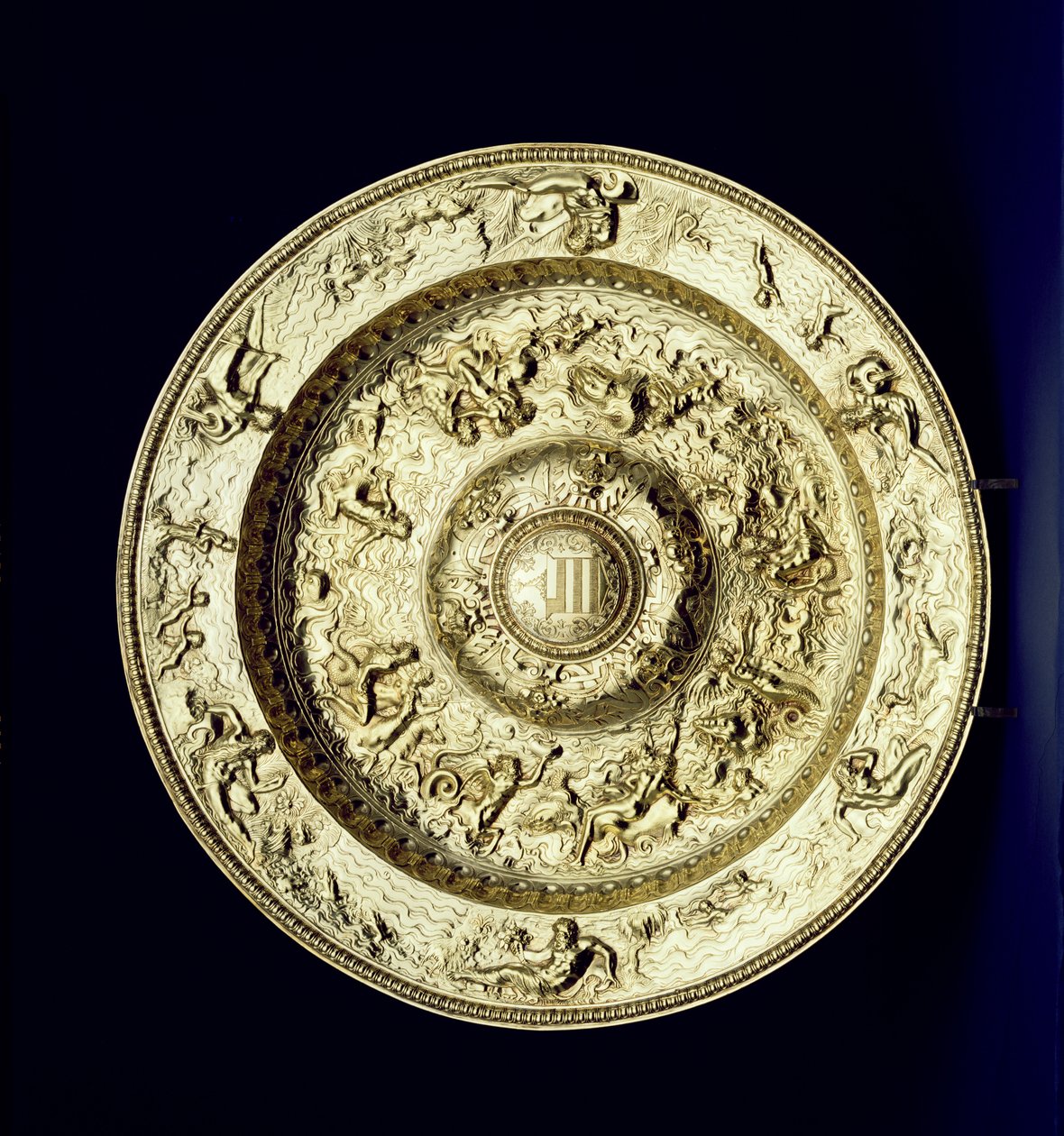 Stříbrně zlacené umyvadlo, ražené, pronásledované a ryté, francouzské, kolem 1560-83 od Unbekannt Unbekannt