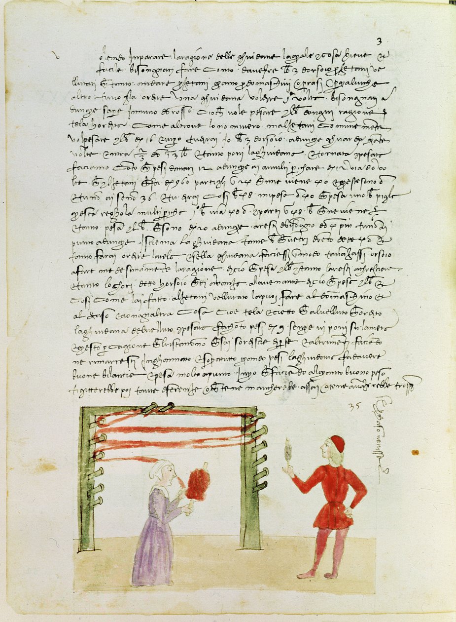 Předení hedvábí z Precetti dellArte della Seta (Pravidla cechu hedvábí) od Unbekannt Unbekannt