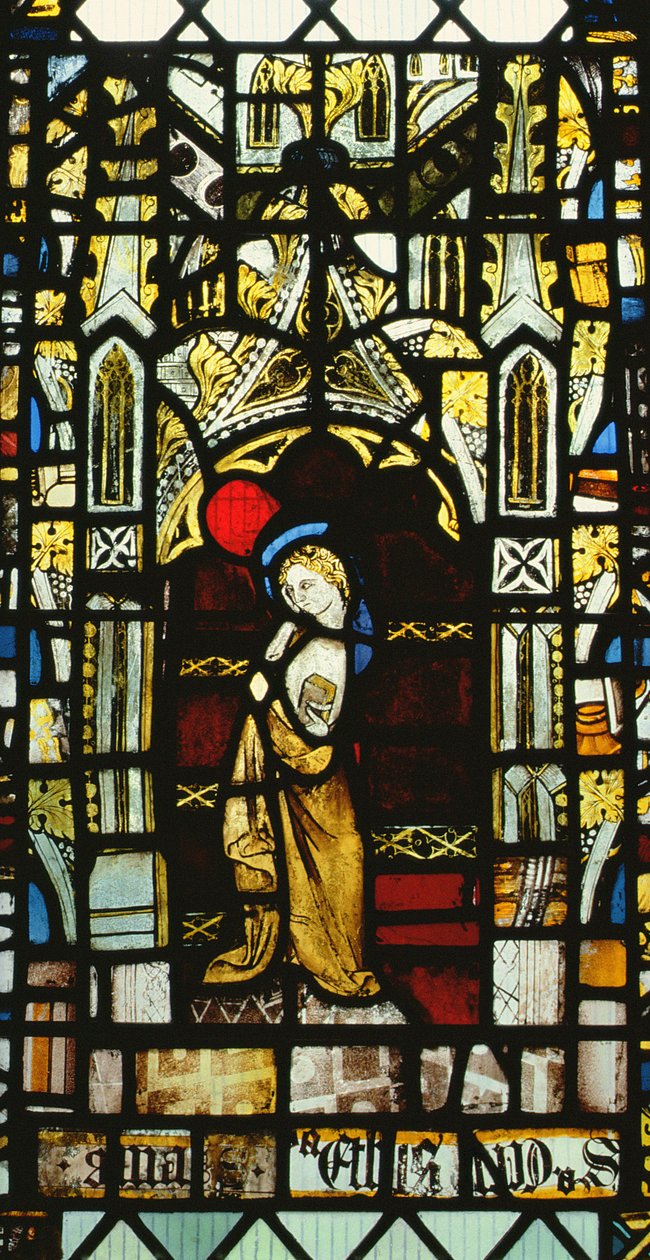 St.John from a Crucifixion window, British, 15th century od Unbekannt Unbekannt