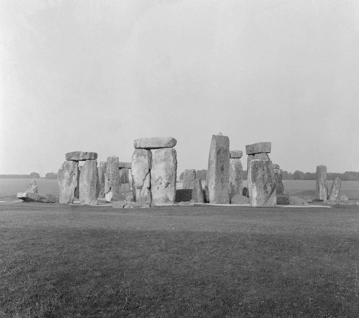 Stonehenge (černobílá fotografie) od Unbekannt Unbekannt