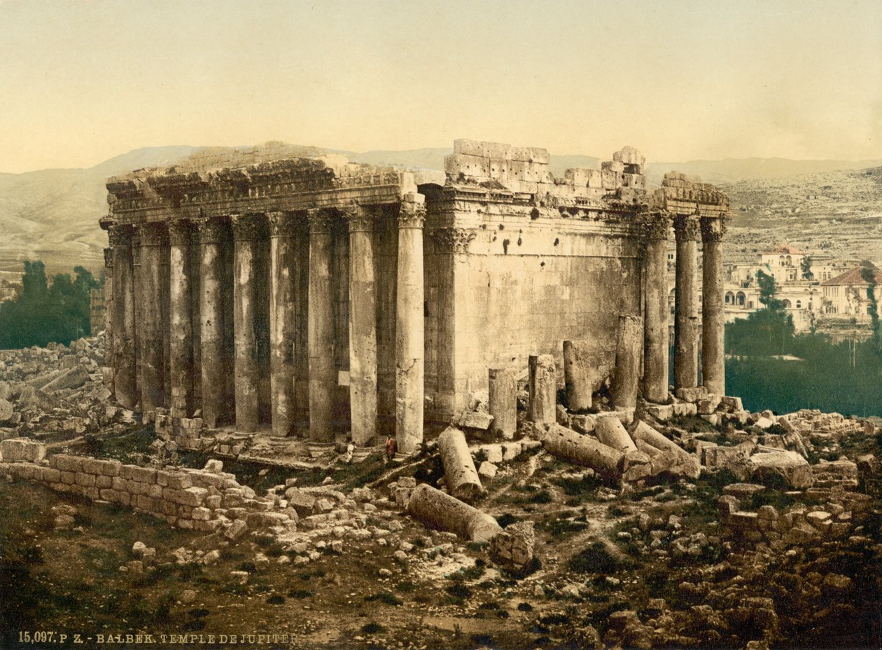 Jupiterův chrám, exteriér, Baalbek, Svatá země, (tj. Ba
