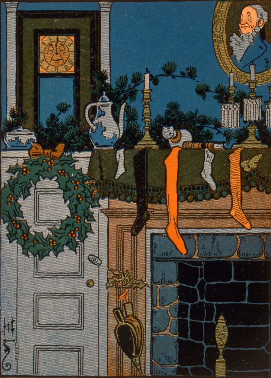 The Night Before Christmas od Denlowa, 1903 od Unbekannt Unbekannt
