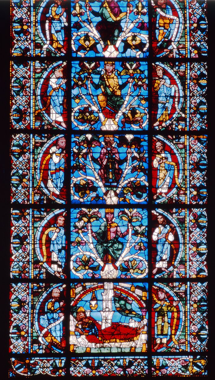 Jesseho strom (dolní polovina, detail) od Unbekannt Unbekannt
