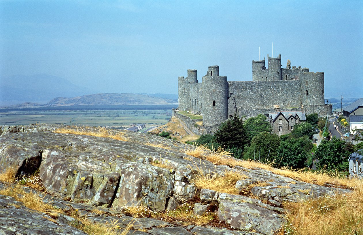 Pohled na hrad Harlech, Gwynedd, Severní Wales od Unbekannt Unbekannt