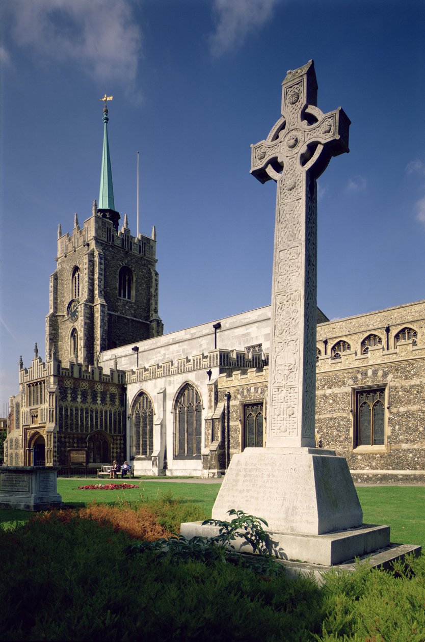 Pohled na Essex Tower a jižní verandu, Chelmsfordská katedrála, Essex od Unbekannt Unbekannt