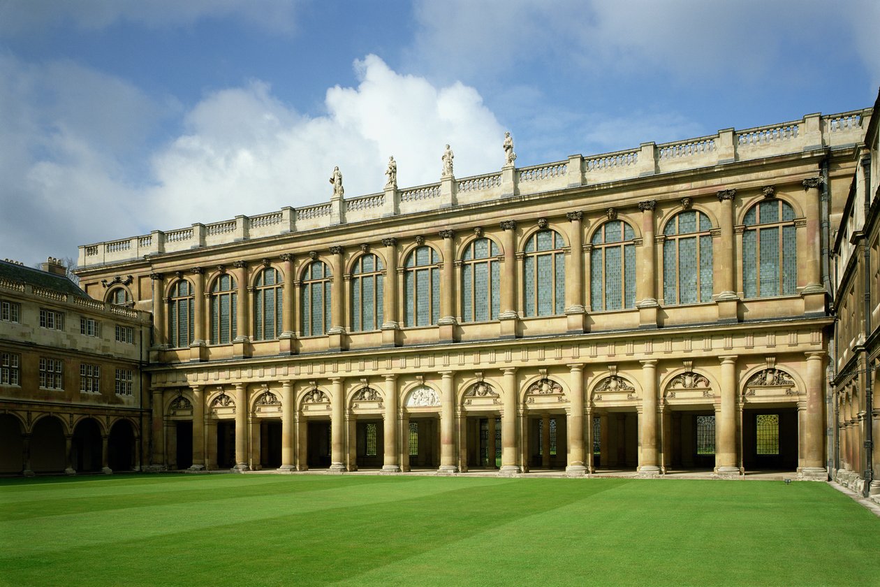 Pohled na knihovnu Great Court of the Wren, Trinity College, Cambridge od Unbekannt Unbekannt