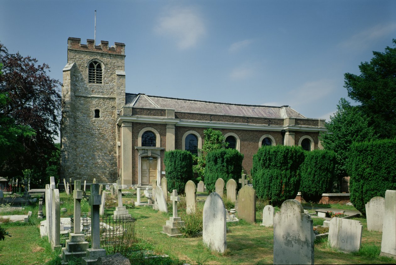 Pohled na St. Lawrence Whitchurch, Little Stanmore, Londýn od Unbekannt Unbekannt