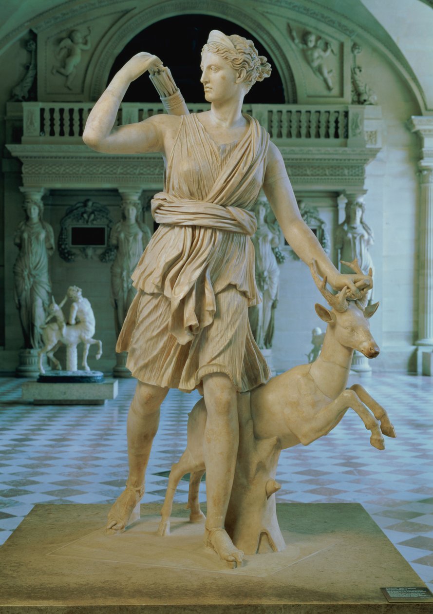 Artemis the Huntress, známá jako „Diana z Versailles“, římská kopie adaptace originálu ze 4. století před naším letopočtem připisovaná Leocharesovi od Unbekannt Unbekannt