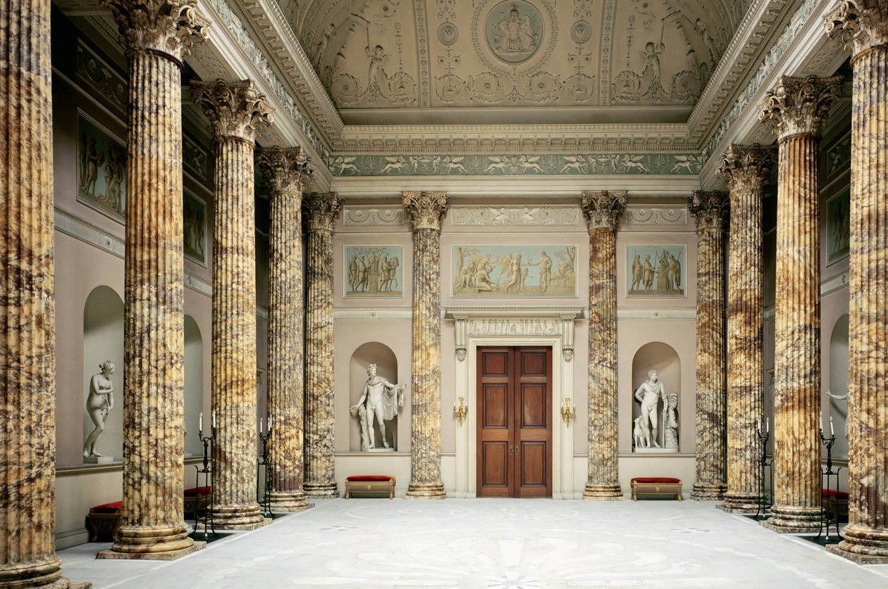 Interiér Marble Hall, Kedleston Hall, Derbyshire od Unbekannt Unbekannt