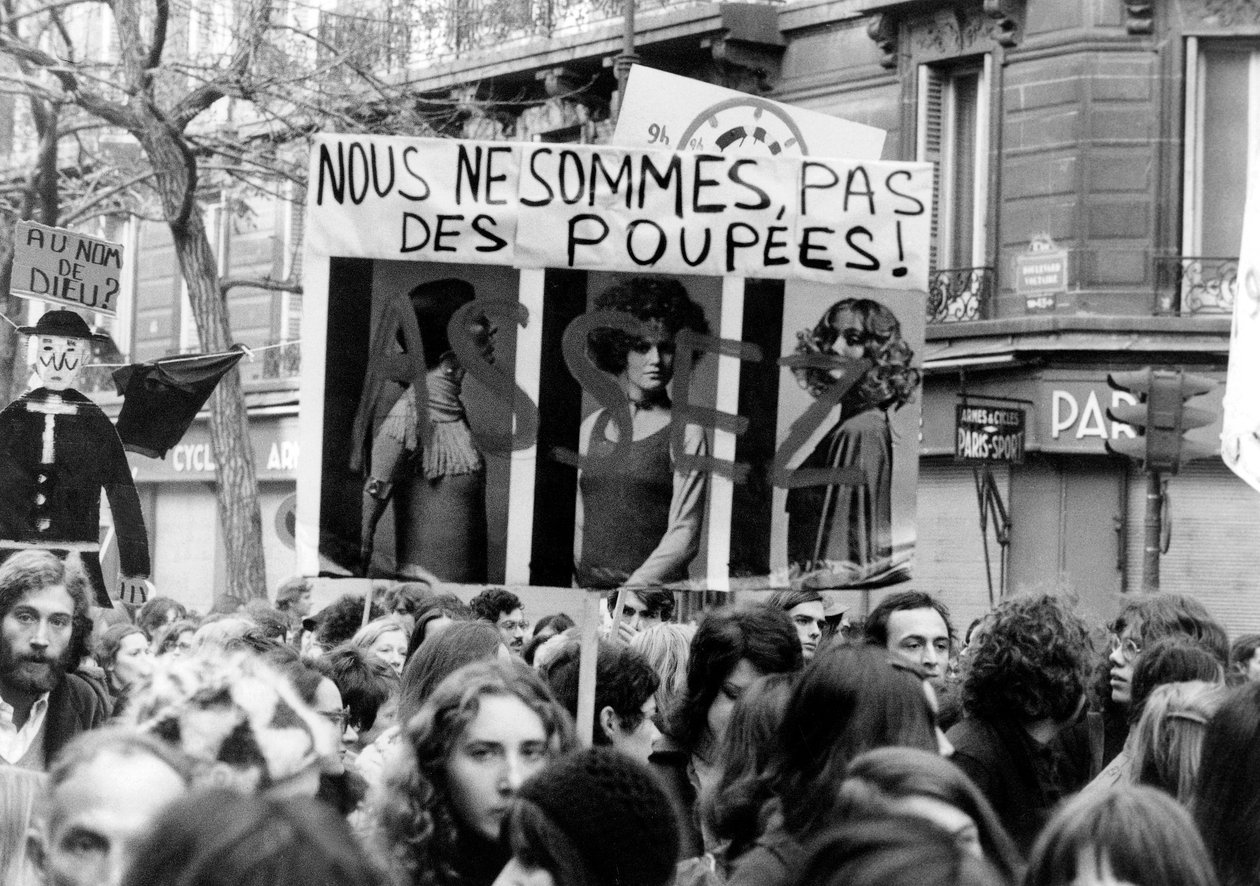 Mezinárodní pochod žen v Paříži 20. listopadu 1971 za legalizaci potratů od Unbekannt Unbekannt
