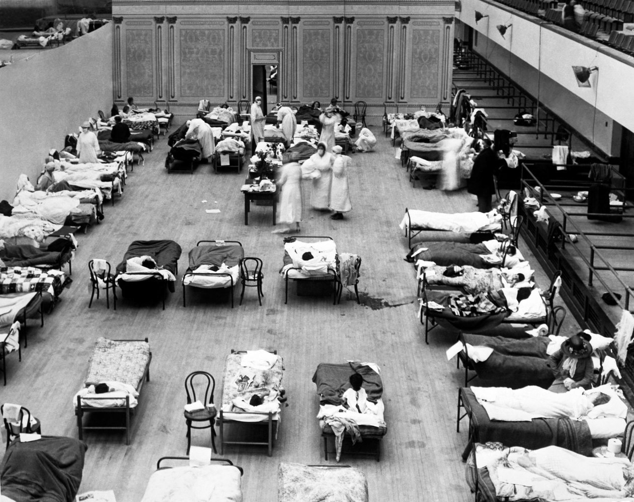 1918 Oakland Flu Hospital, Oakland, Kalifornie, USA, 1918 od Unbekannt Unbekannt