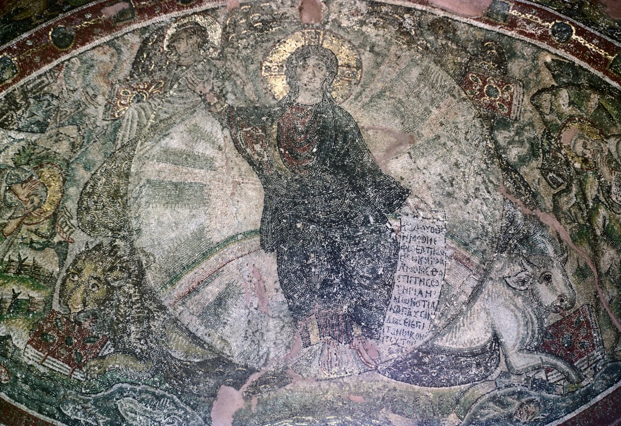 Mozaika apsidy, kostel Osios David od Unbekannt Unbekannt