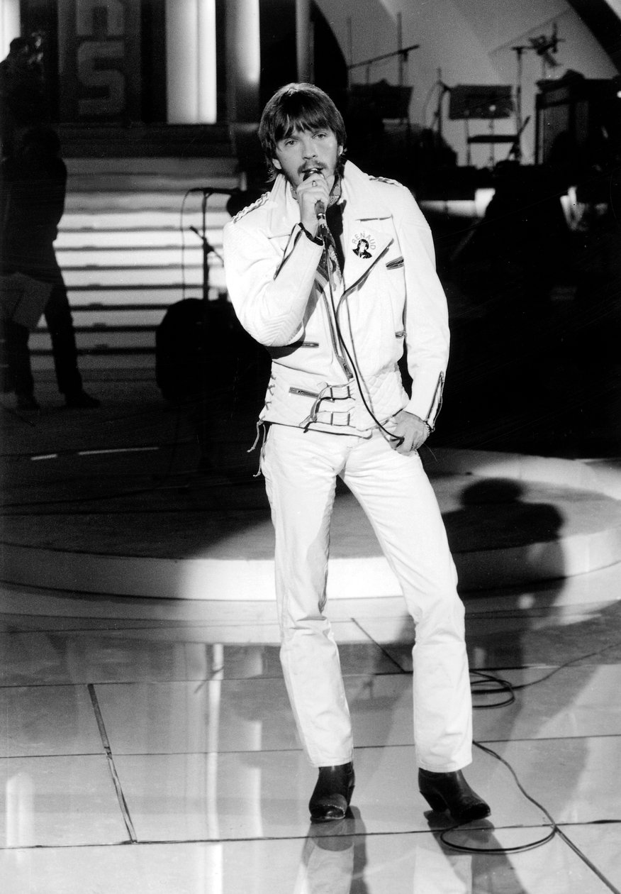 Francouzský zpěvák Renaud Renaud v televizním programu 23. ledna 1981 od Unbekannt Unbekannt