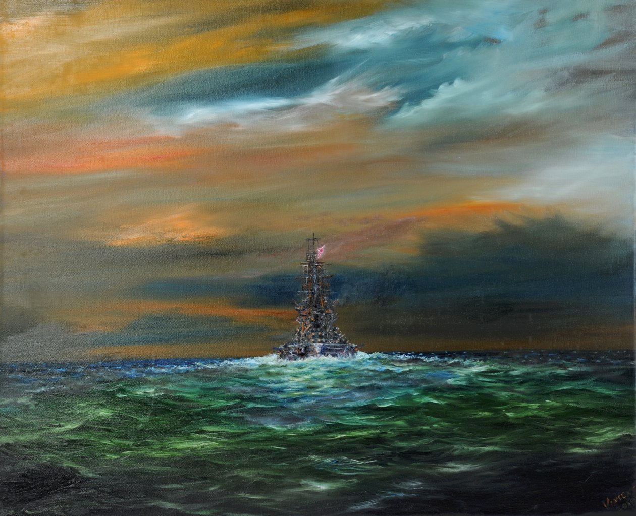 IJN Yamashiro míří k americké 7. flotile, 24. října 1944, 2018, od Unbekannt Unbekannt