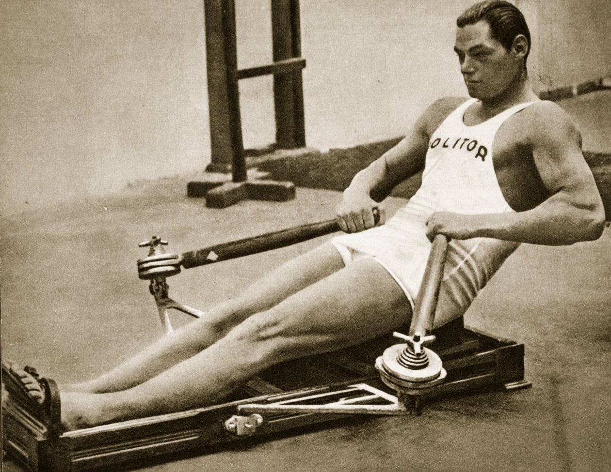 Johnny Weissmuller, první muž, který uplaval 100 m pod minutu, vítěz olympijských her 1924 a 1928, 20. od Unbekannt Unbekannt