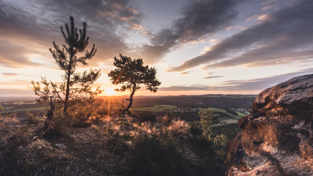 Lilienstein Aussicht, Sächsische Schweiz od Unbekannt Unbekannt
