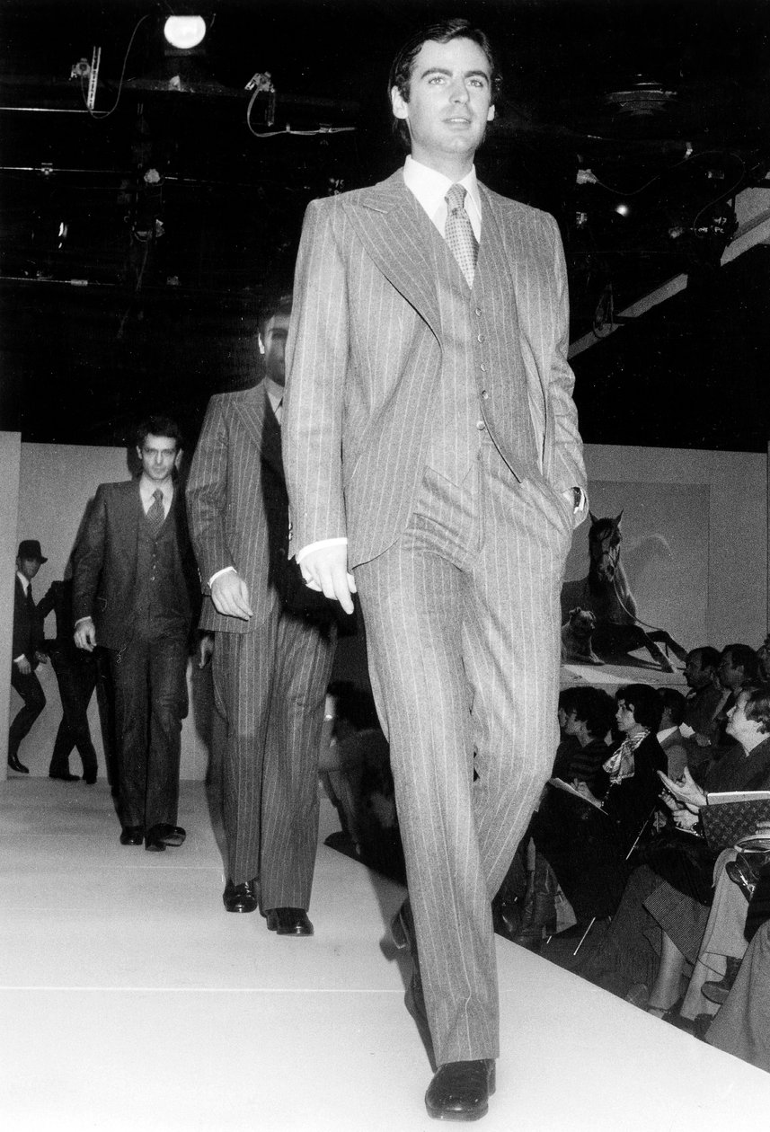 Pánská módní přehlídka pro kolekci Pierre Cardin 1973-1974 jaro-léto, 7. února 1977 od Unbekannt Unbekannt