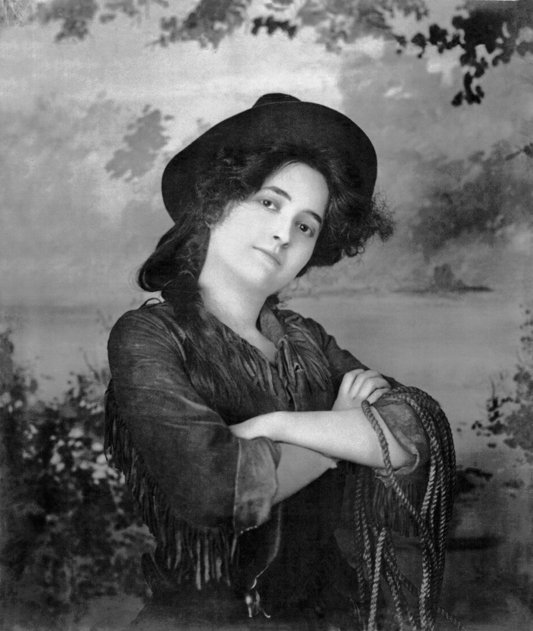 Portrét Cowgirl, Spojené státy americké, 1902 od Unbekannt Unbekannt