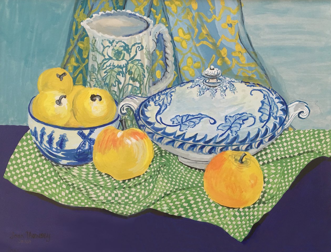 Zátiší s Tureen a jablky, 1999, od Unbekannt Unbekannt