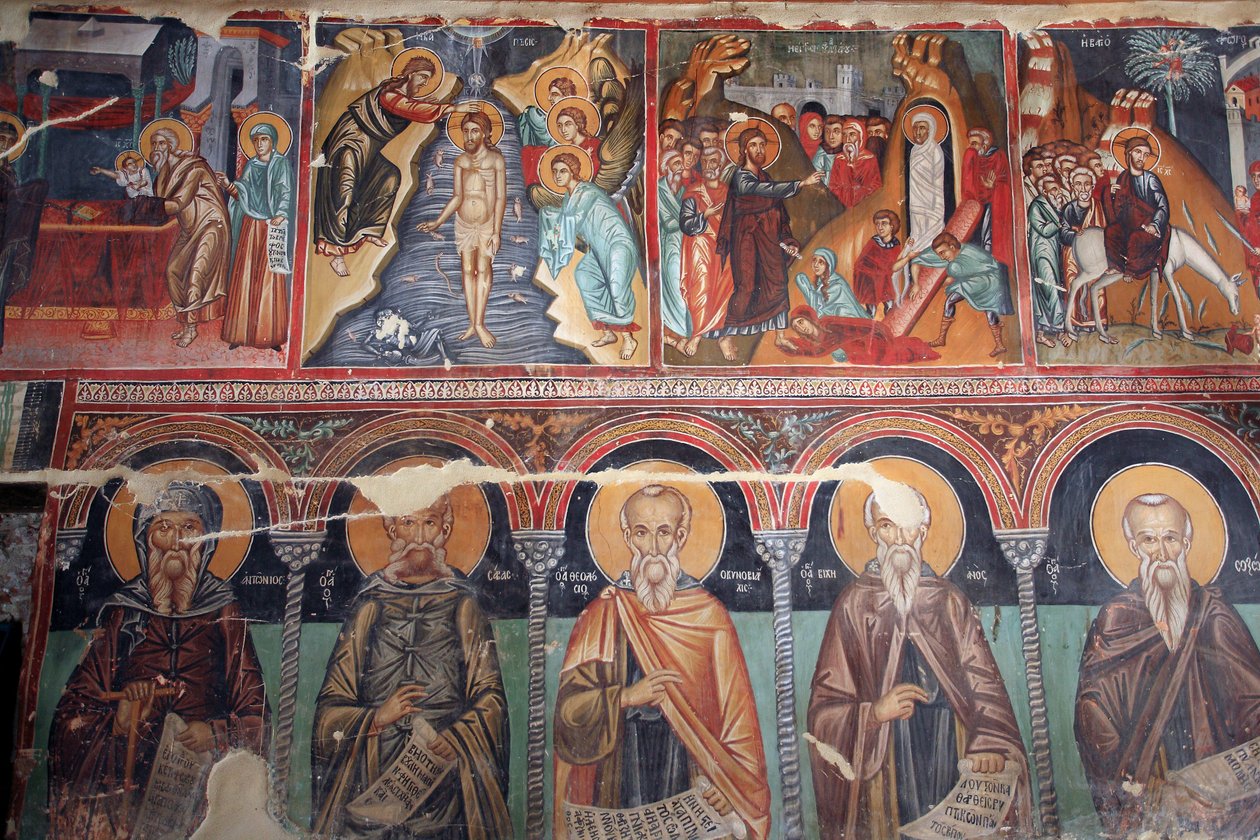 Byzantská freska z 15. století Epizody života Ježíše Krista od Unbekannt Unbekannt