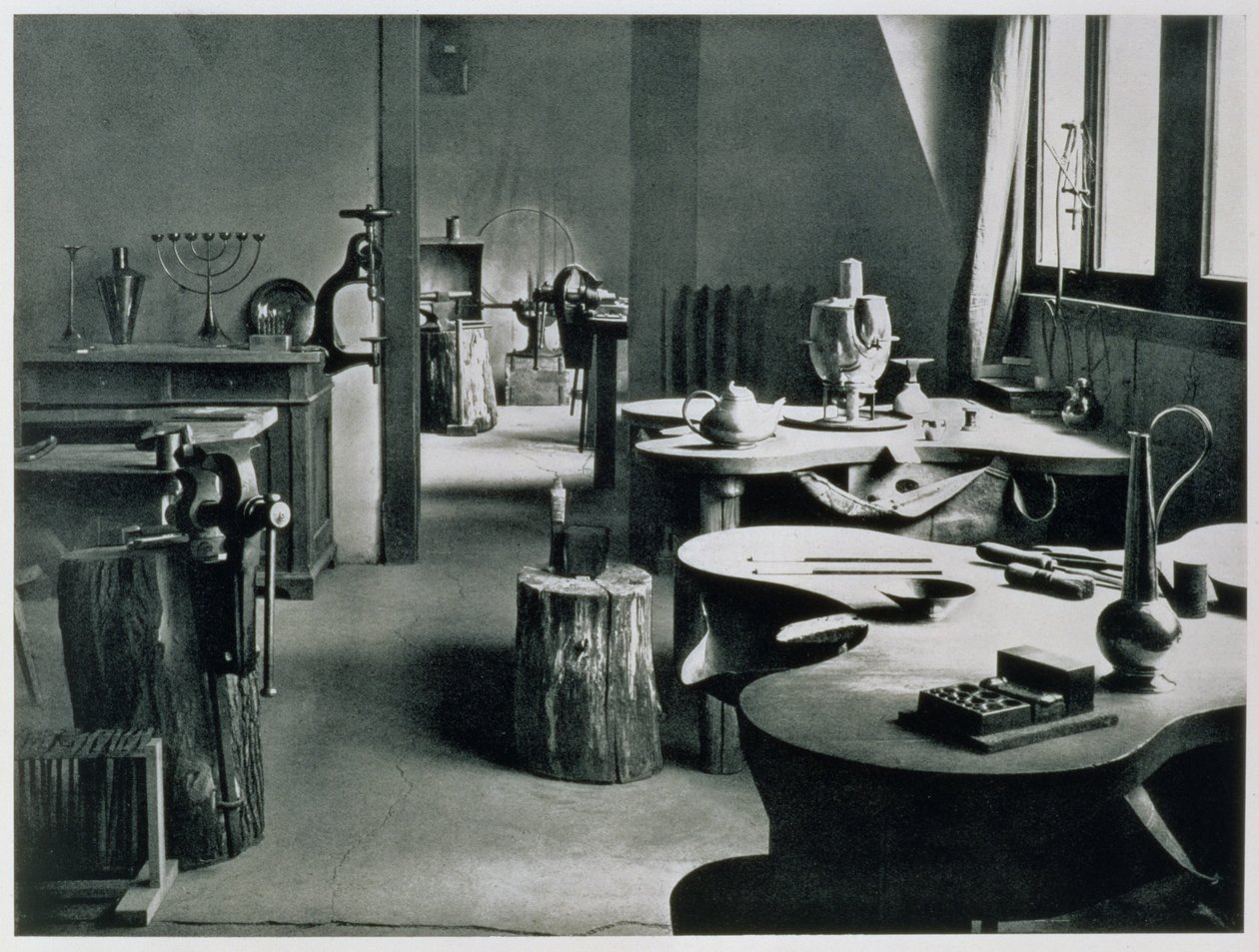 Kovová dílna, z dílen Bauhaus, Výmar, 1923 od Unbekannt Unbekannt