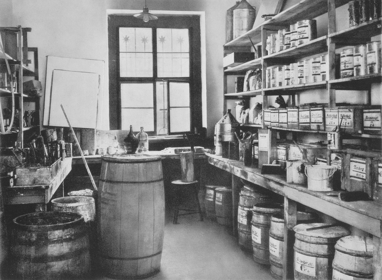 Sklad nástěnných maleb, z dílen Bauhaus, Výmar, 1923 od Unbekannt Unbekannt