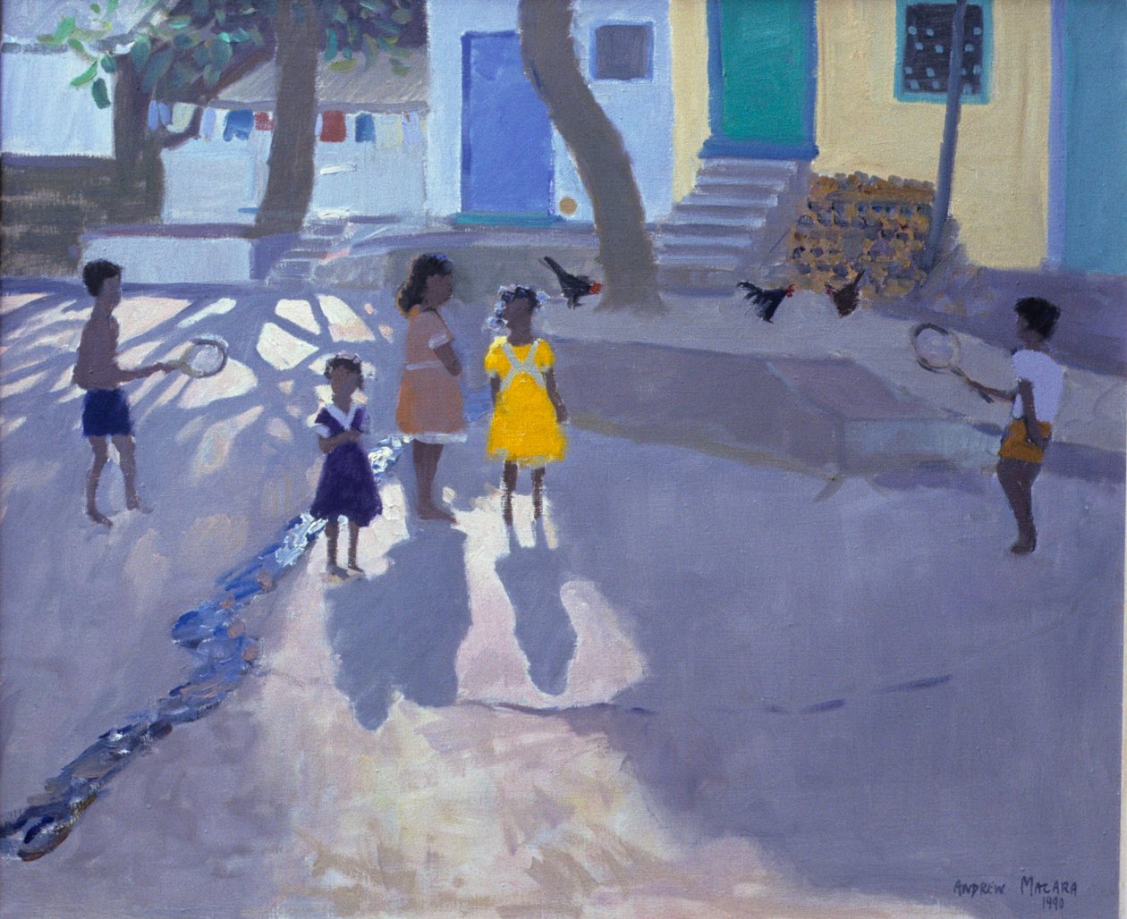 Žluté šaty, Udaipur, Indie, 1990 od Unbekannt Unbekannt