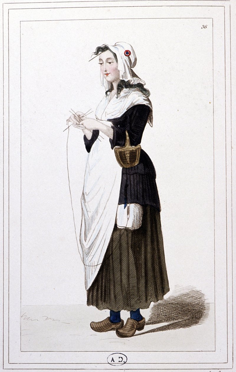 Pletací stroj s gilotinou v roce 1793. kolem roku 1810 (rytina) od Unbekannter Künstler