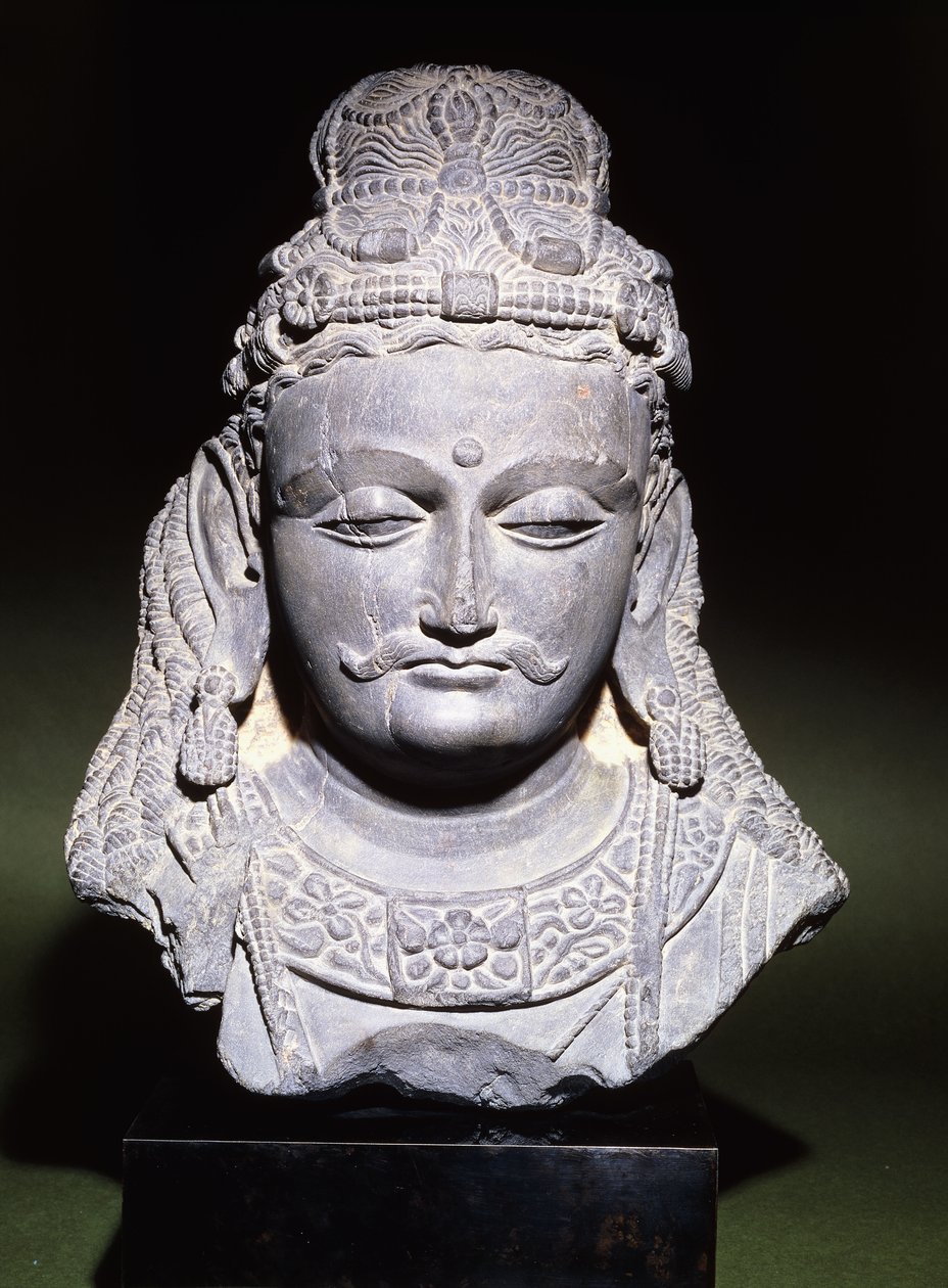Velká hlava bódhisattvy se sklopeným výrazem, 2.–3 od Unbekannt