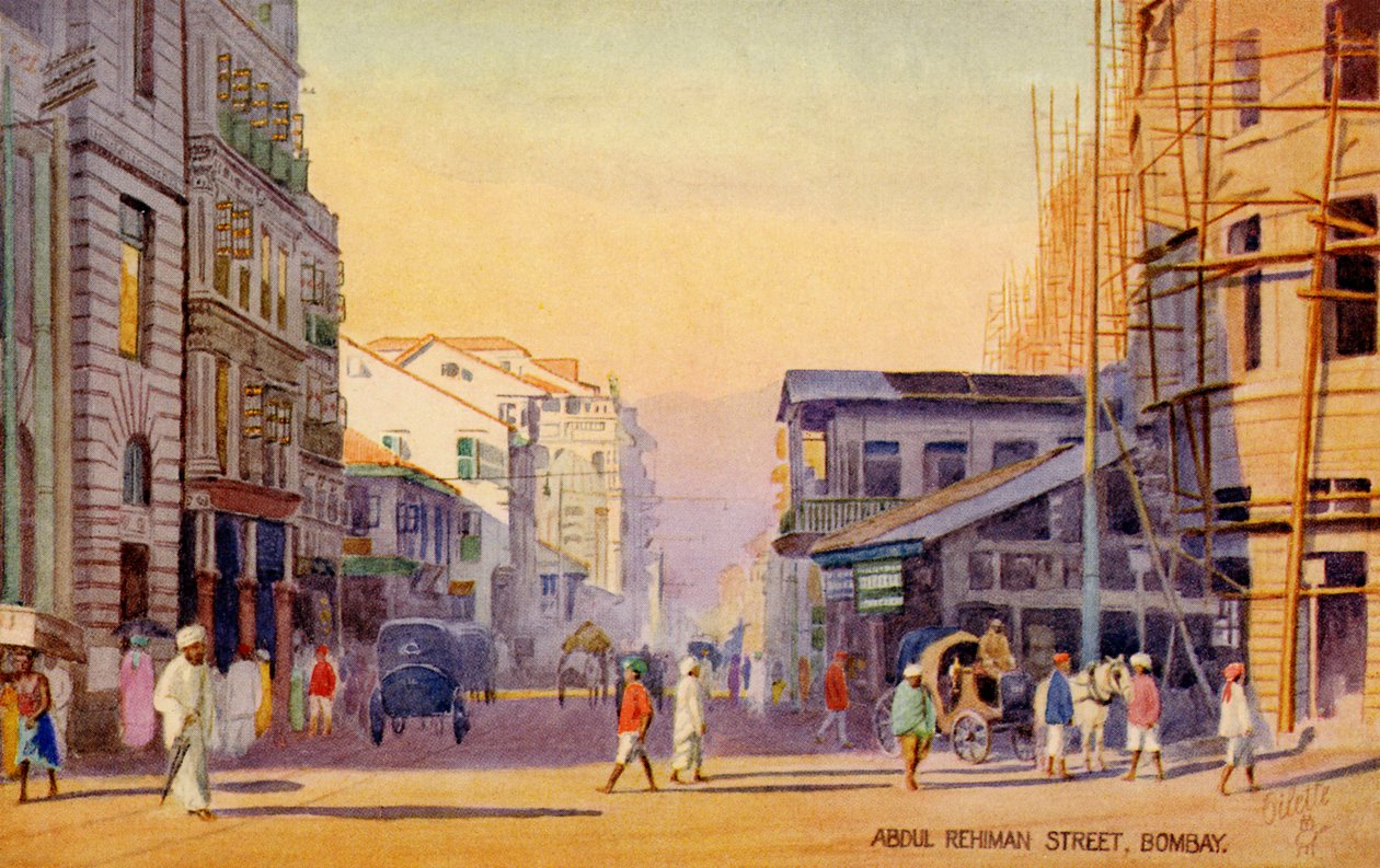 Abdul Rehman Street, Bombaj (Bombay) od Unbekannter Künstler