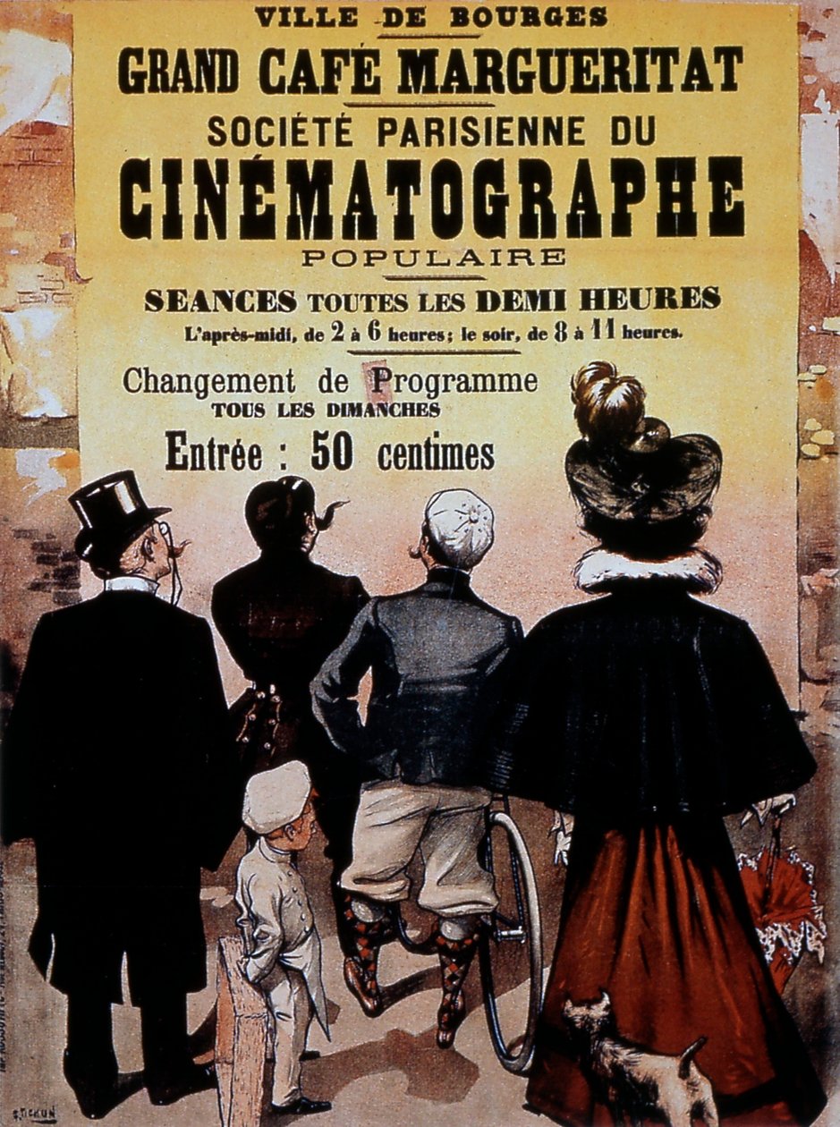 Reklama pro kinematografii v Bourges, Francie, c. 1895 od Unbekannt
