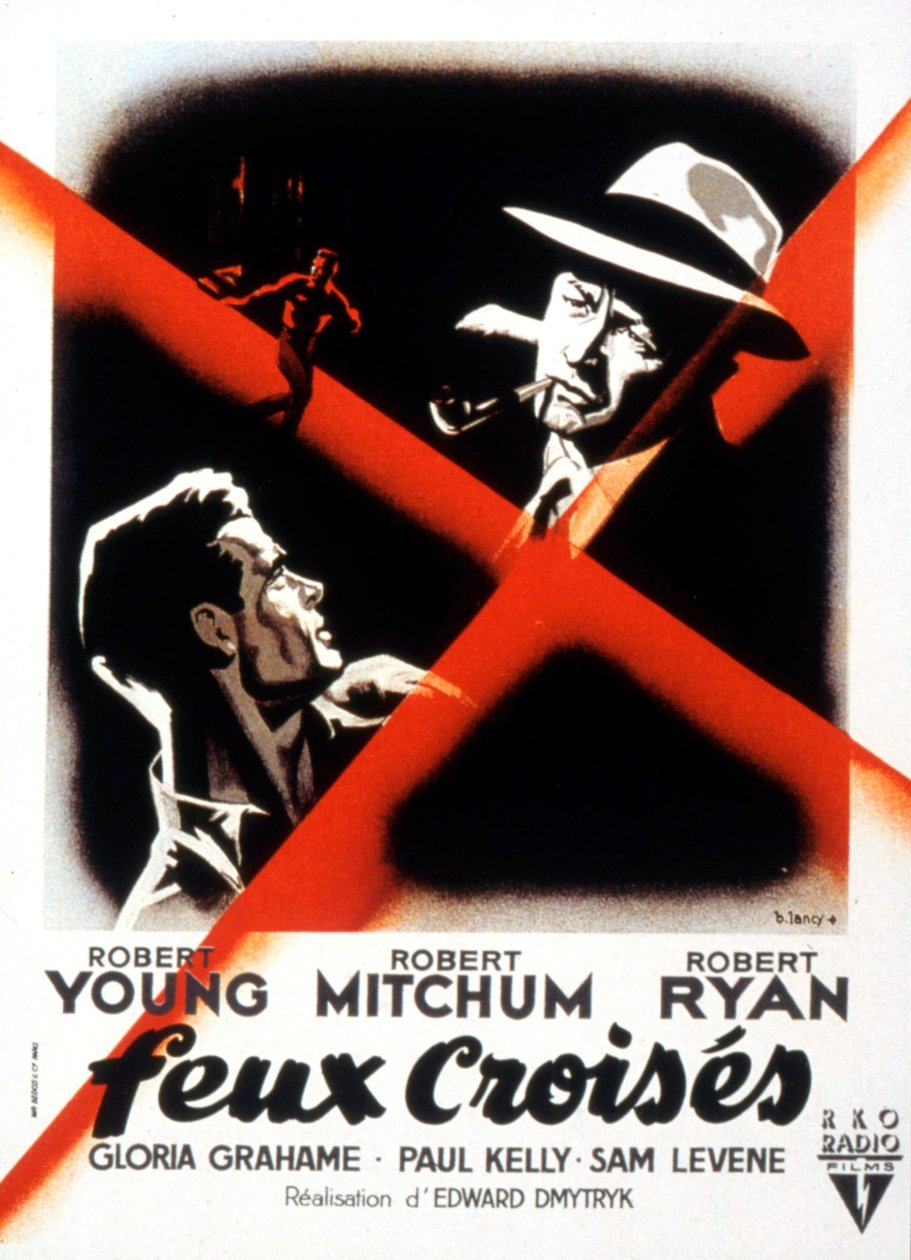 Filmový plakát Crossfire od Edwarda dMytryka s Robertem Youngem Robert Mitchum a Robert Ryan 1947 od Unbekannt