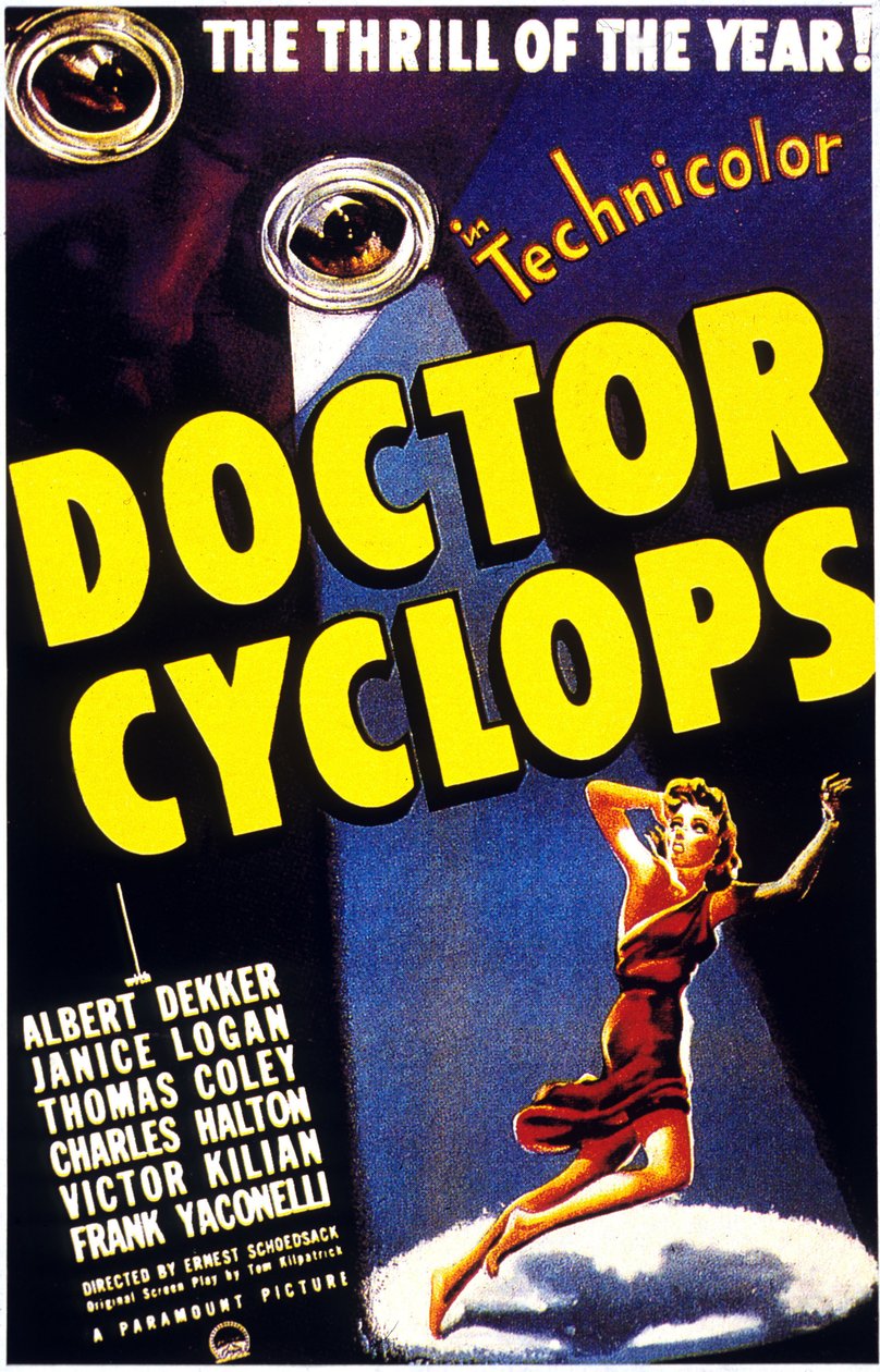 Plakát k filmu Doktor Cyclops, DR. CYCLOPS, ERNEST SCHOEDSACK, s Albertem Dekkerem 1940 od Unbekannt
