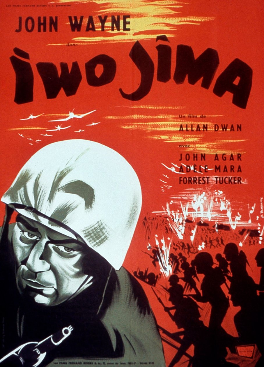Plakát filmu Iwo Jima od AllanDwana s Johnem Waynem 1949 od Unbekannt
