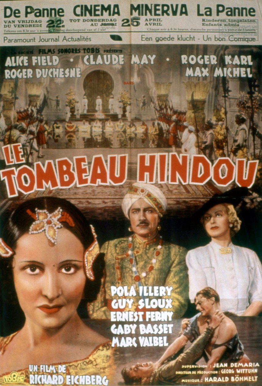 Plakát k filmu Hinduistická hrobka Richarda Eichberga 1938 od Unbekannt