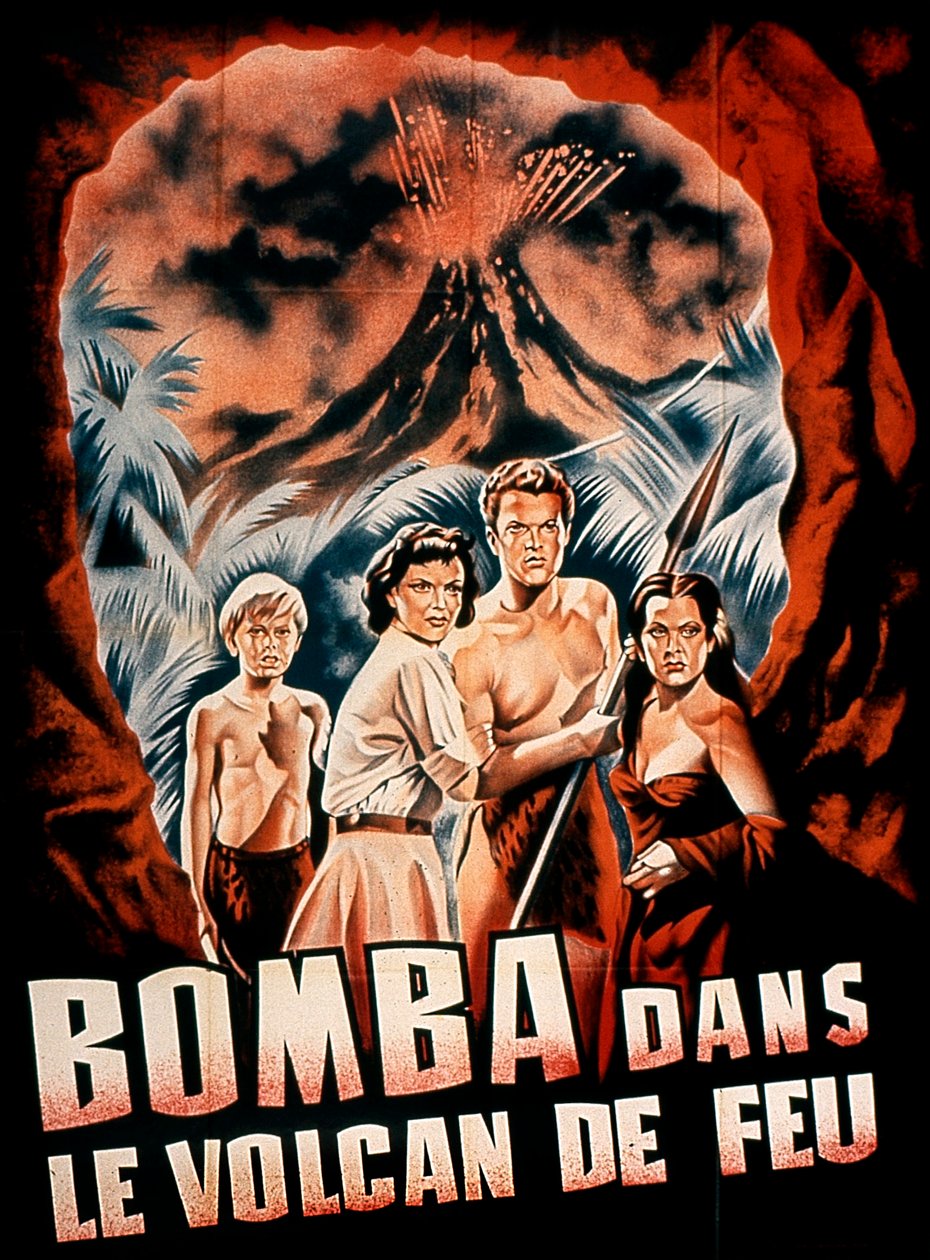 Filmový plakát FordBeebe The Lost Volcano s Johnnym Sheffieldem a Donaldem Woodsem 1950 od Unbekannt