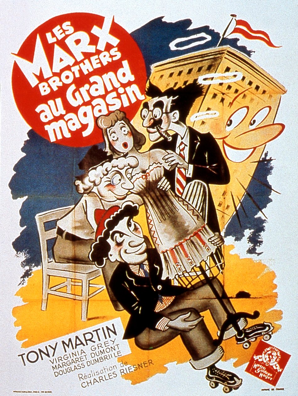 Plakát k filmu Bratři Marxové v obchodním domě Charlese Reisnera s Tonym Martinem 1941 od Unbekannt