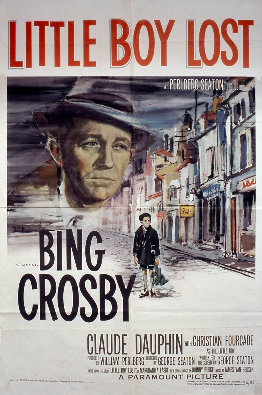 Plakát k filmu "Little Boy Lost" od George Seatona s Bingem Crosbym a Claudem Dauphinem 1953 od Unbekannt