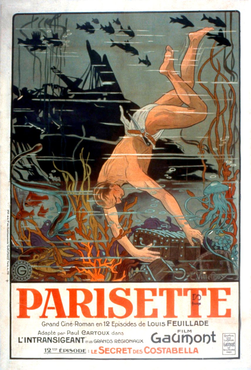 Plakát k filmu Parisette od Louise Feuillada 1921 němý film němý film od Unbekannt