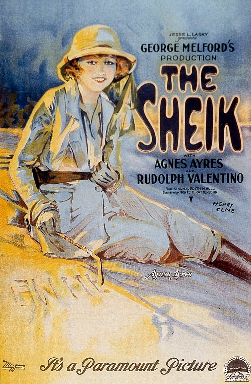 Plakát k filmu Šejk od GeorgeMeflforda v hlavní roli s Agnes Ayres 1921 od Unbekannt