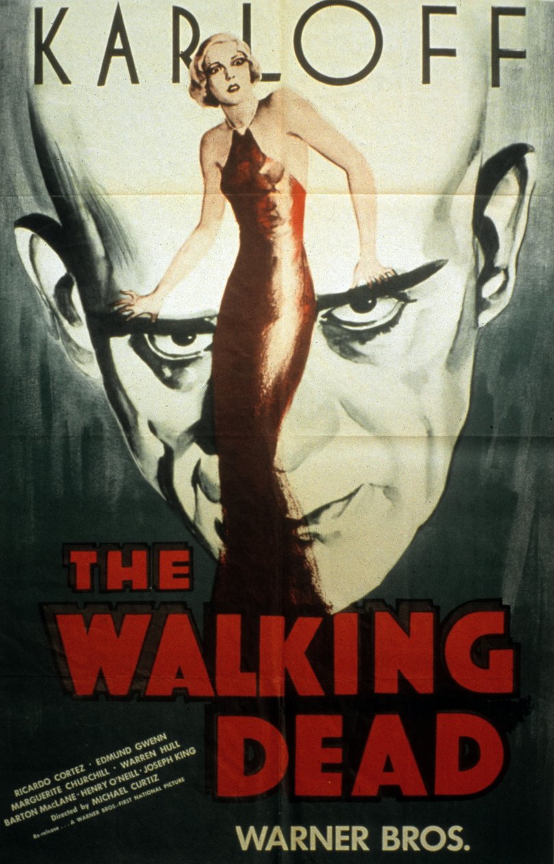 Plakát k filmu The Walking Dead od Michaela Curtize s Borisem Karloffem 1936 od Unbekannt